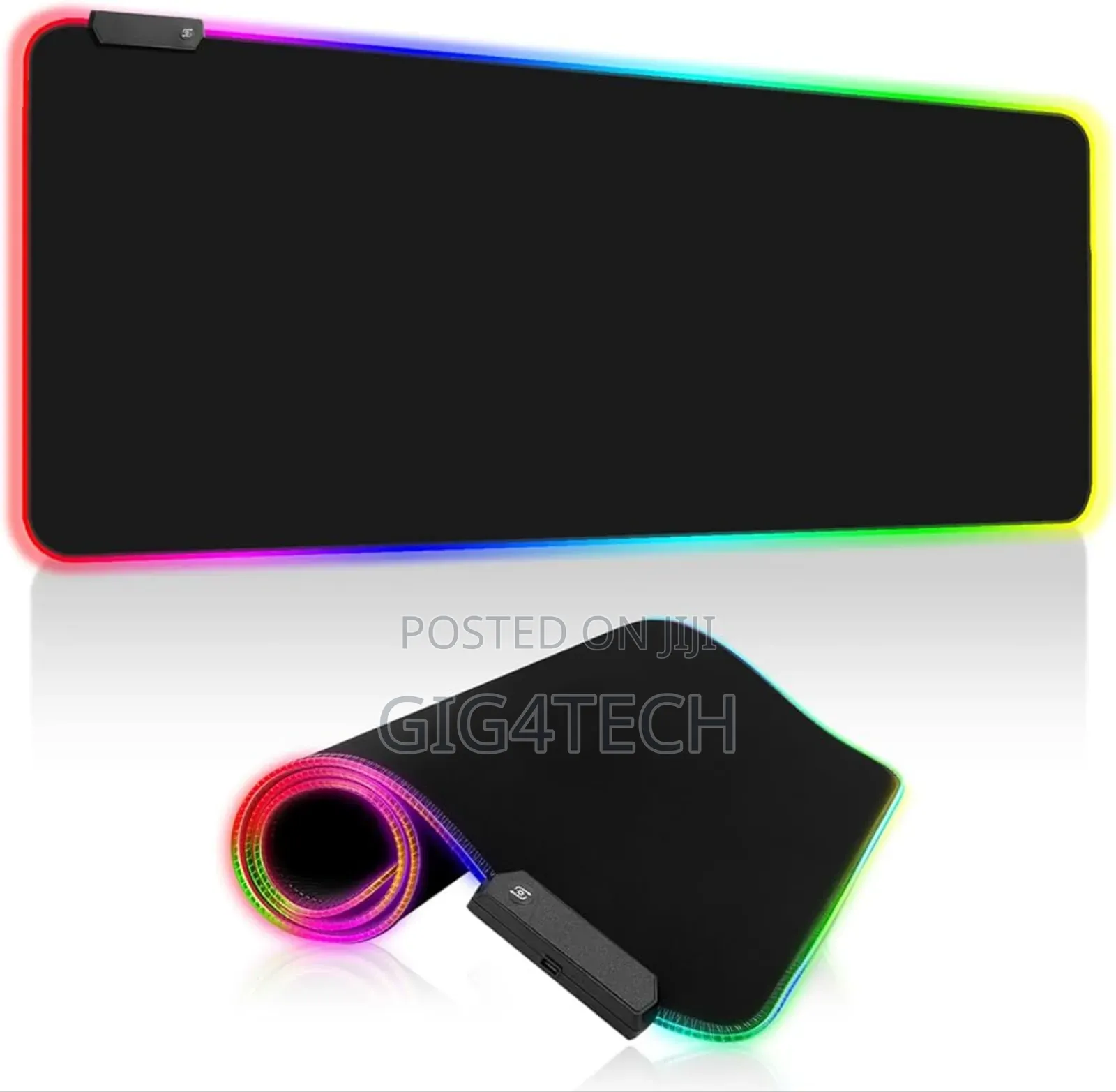 RGB Mouse Pad With Braided Cable, Large