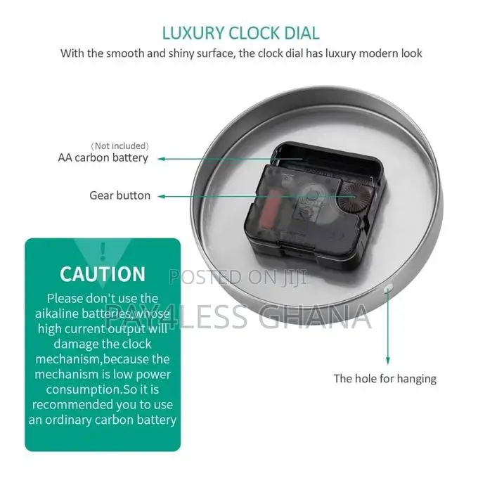3d Diy Framless Large Wall Clock