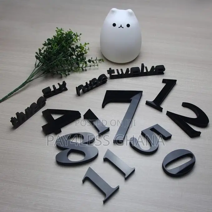 3d Diy Framless Large Wall Clock