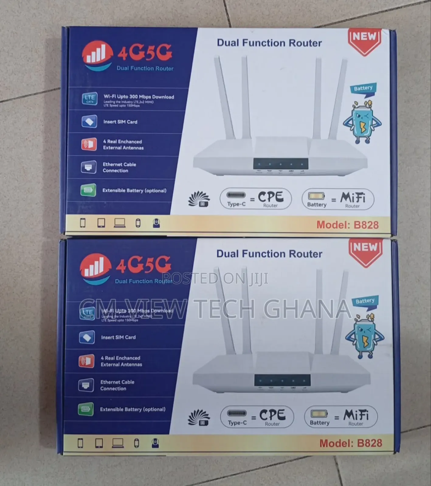 4g/5g Dual Function Sim Router + Backup Battery
