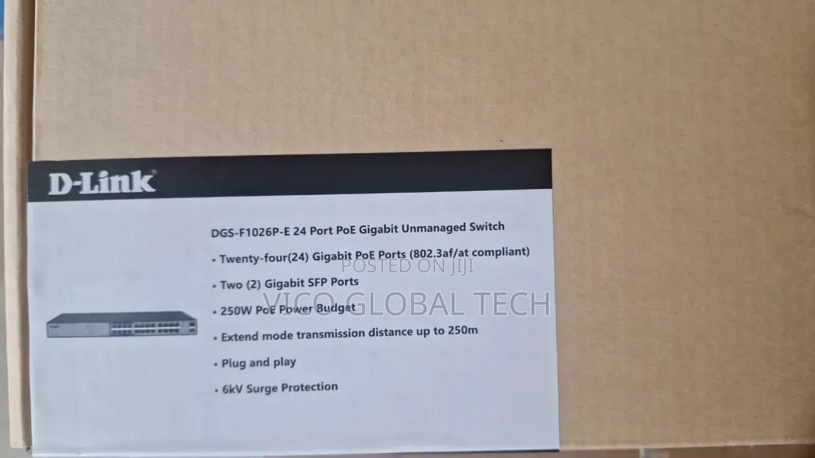 D-Link DGS-F1026p-E 24-Port Poe Gigabit Unmanaged Switch