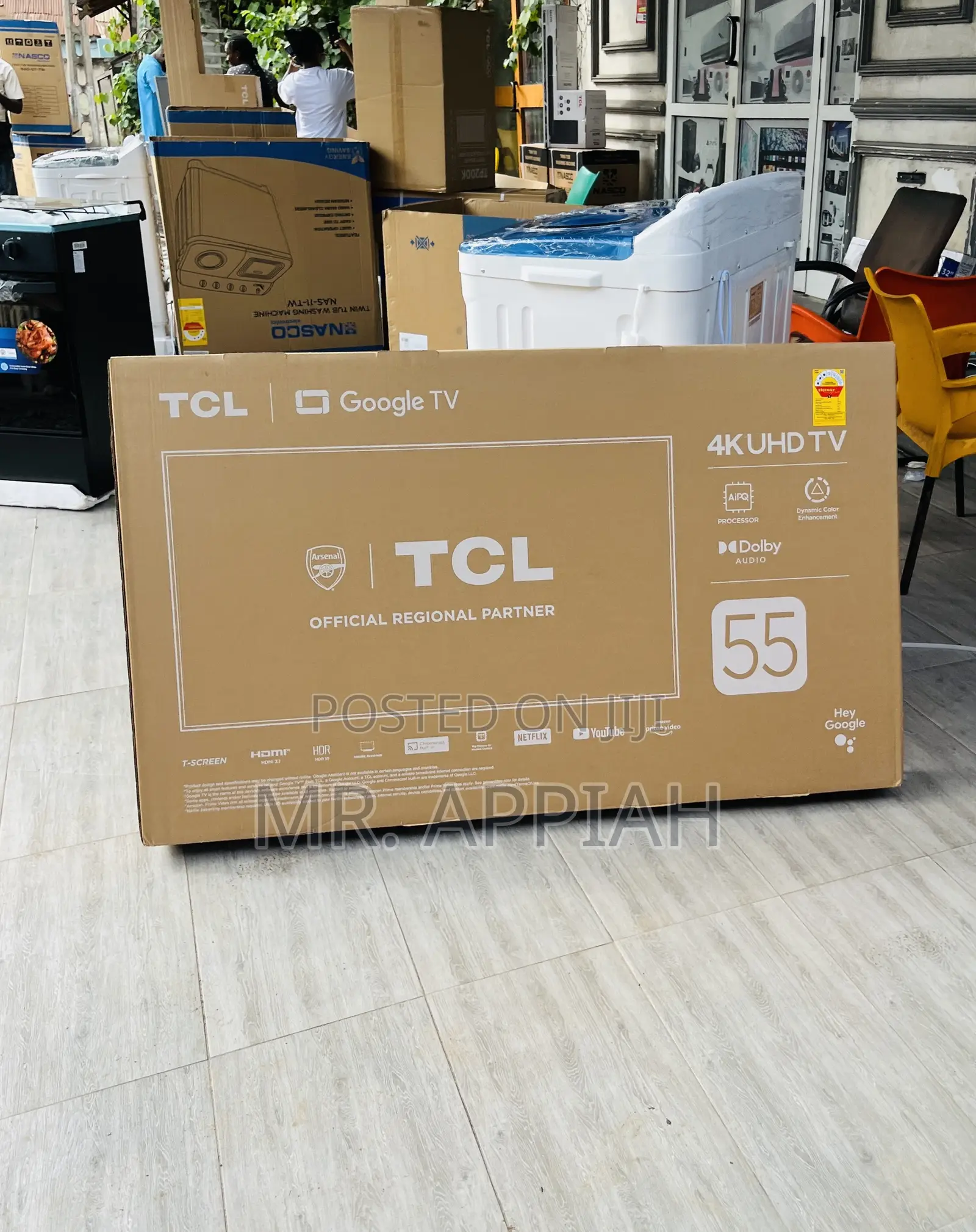 Awesome TCL 55p635 55” Uhd Smart Android Tv(Black)