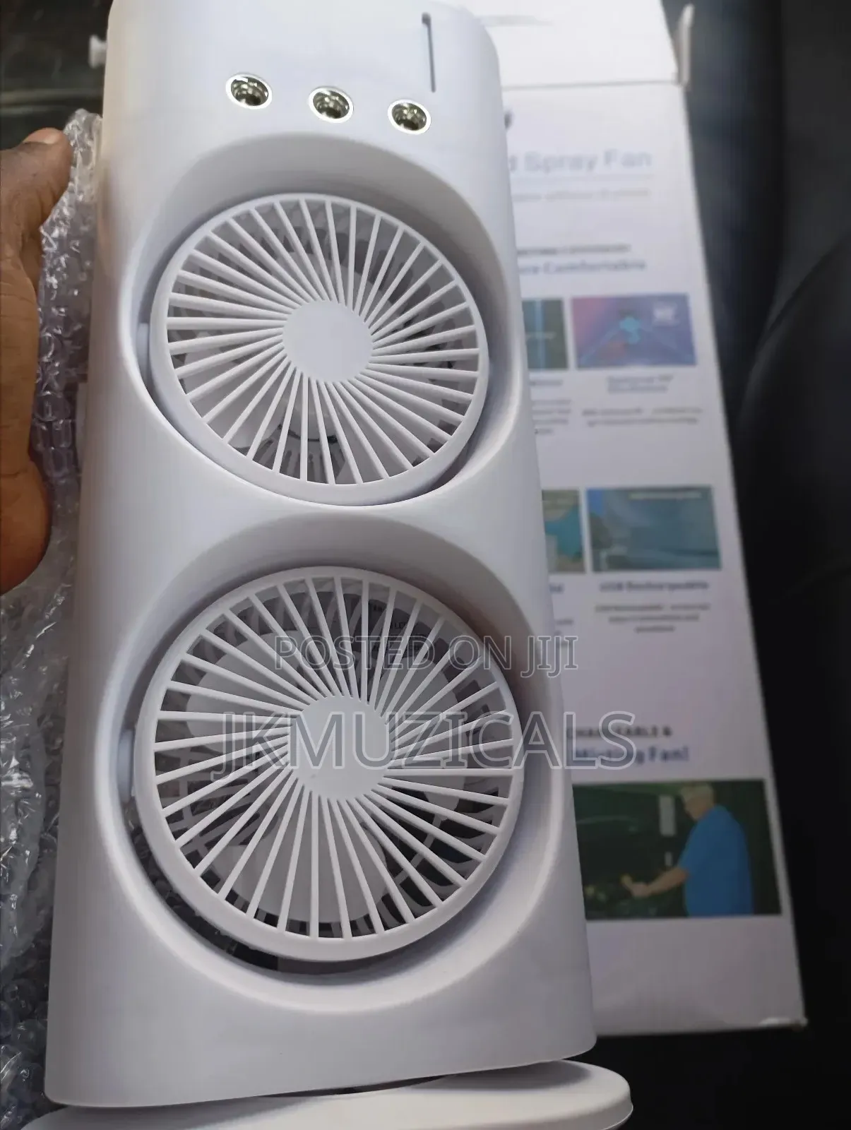 Rechargeable Air Cooler Usb_ Double Ended Spray Fan