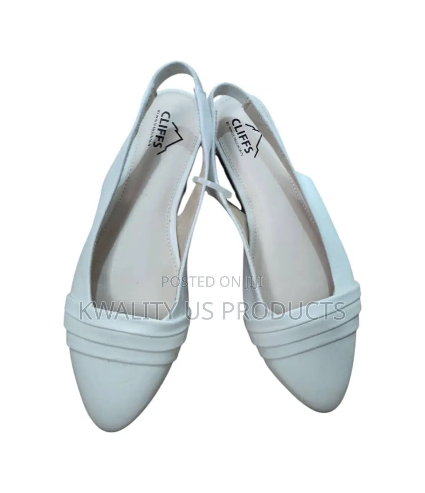 Cliffs Ladies Flat Sandal - White Colour