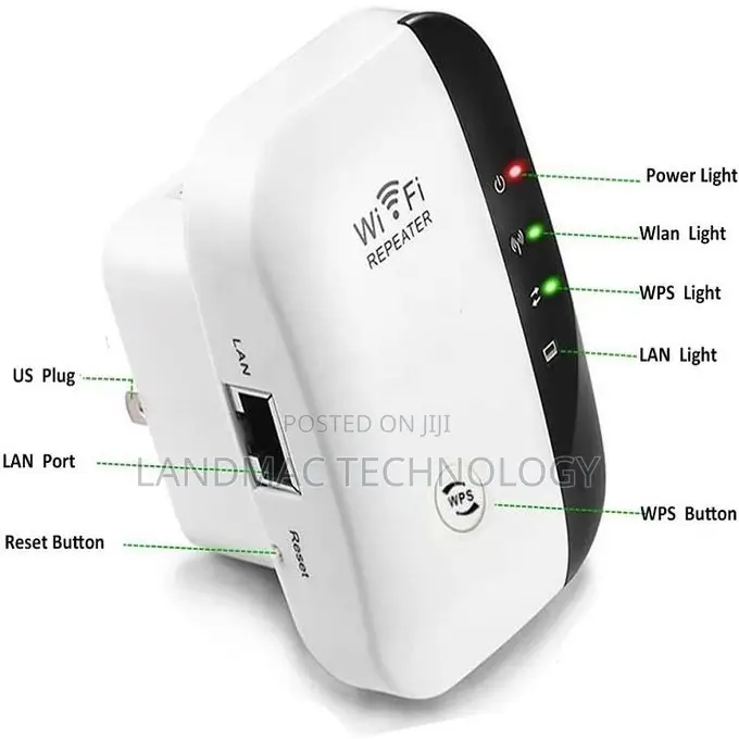 Wifi Repeater 300mbps Rj45 Port Network Extender