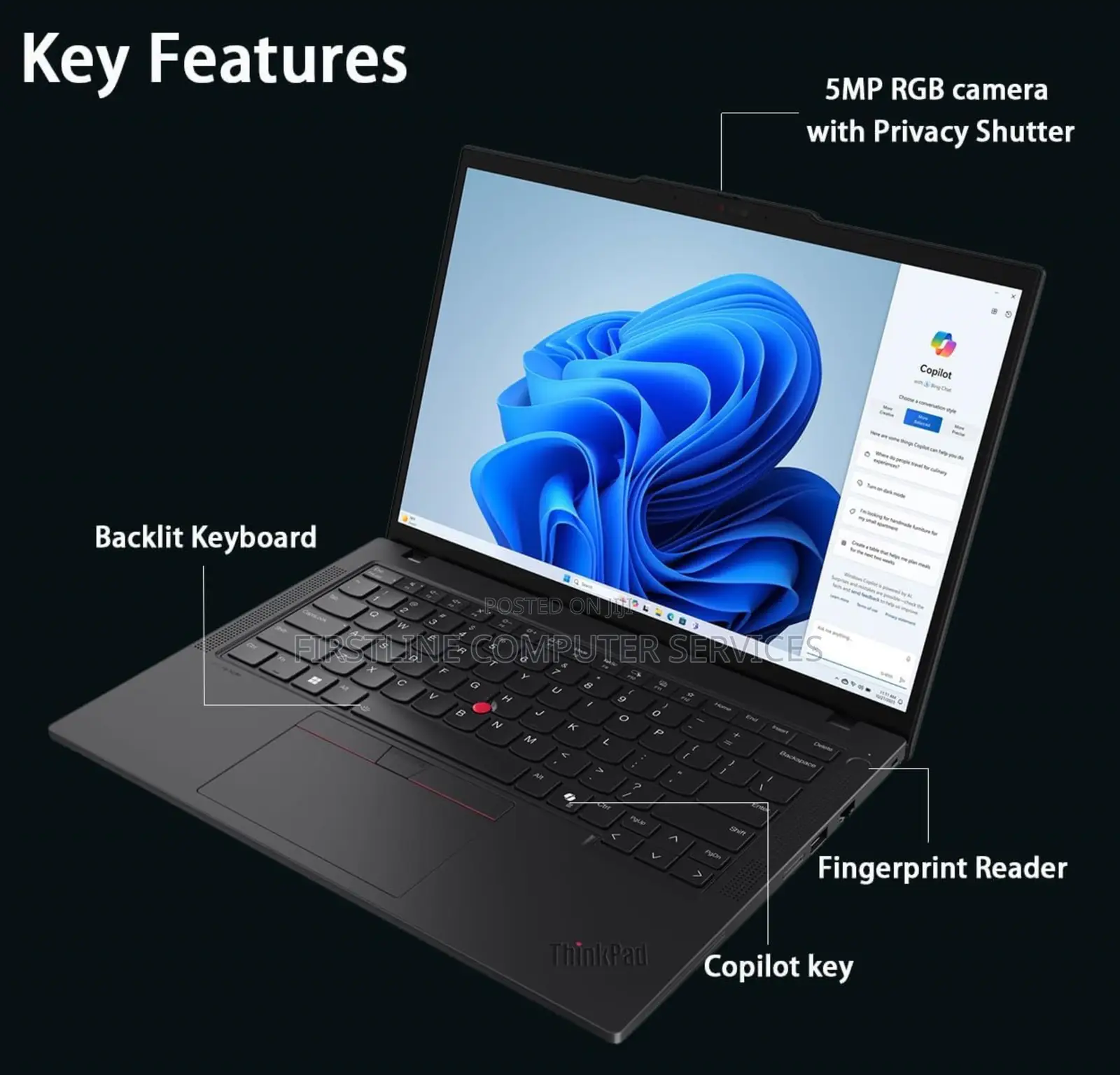 New Laptop Lenovo ThinkPad T14 16GB Intel Core Ultra 7 SSD 512GB