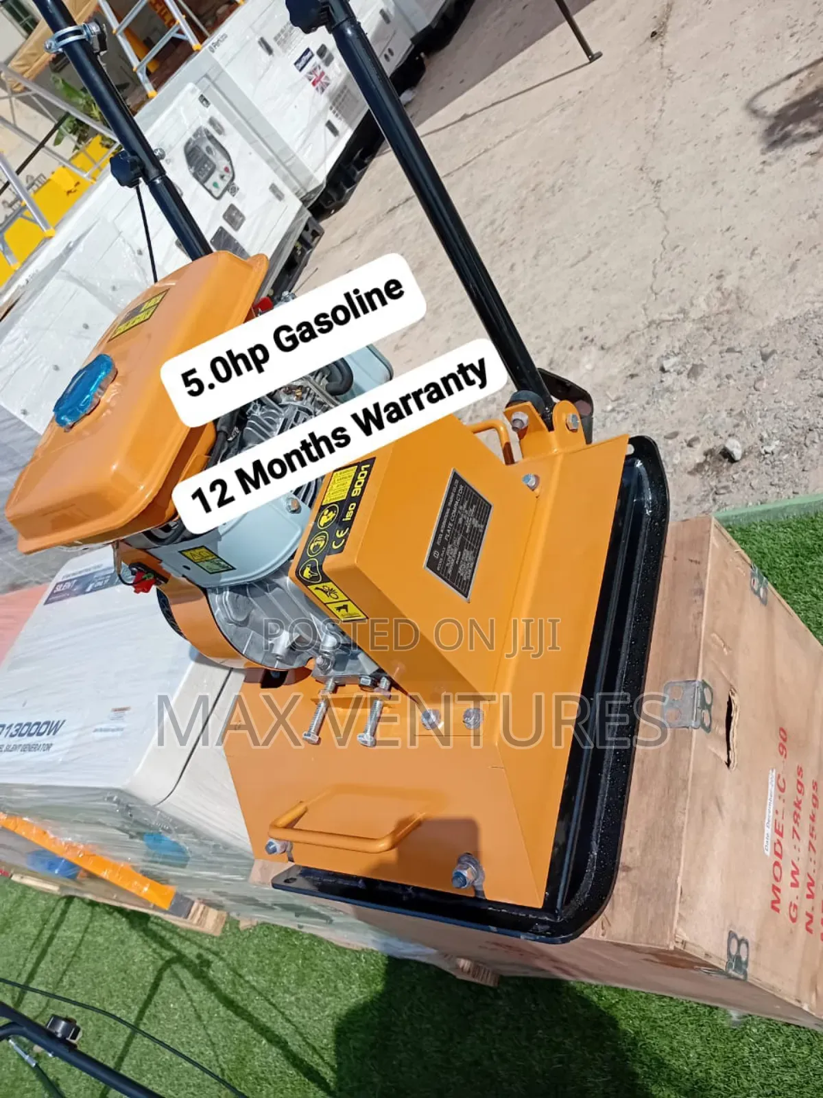 Plate Compactor 5.0hp Efficient Gasoline Halovolt