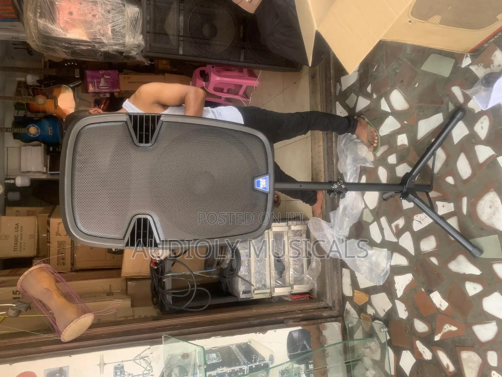 15- Inches Rechargeable With Two Mic and a Stand