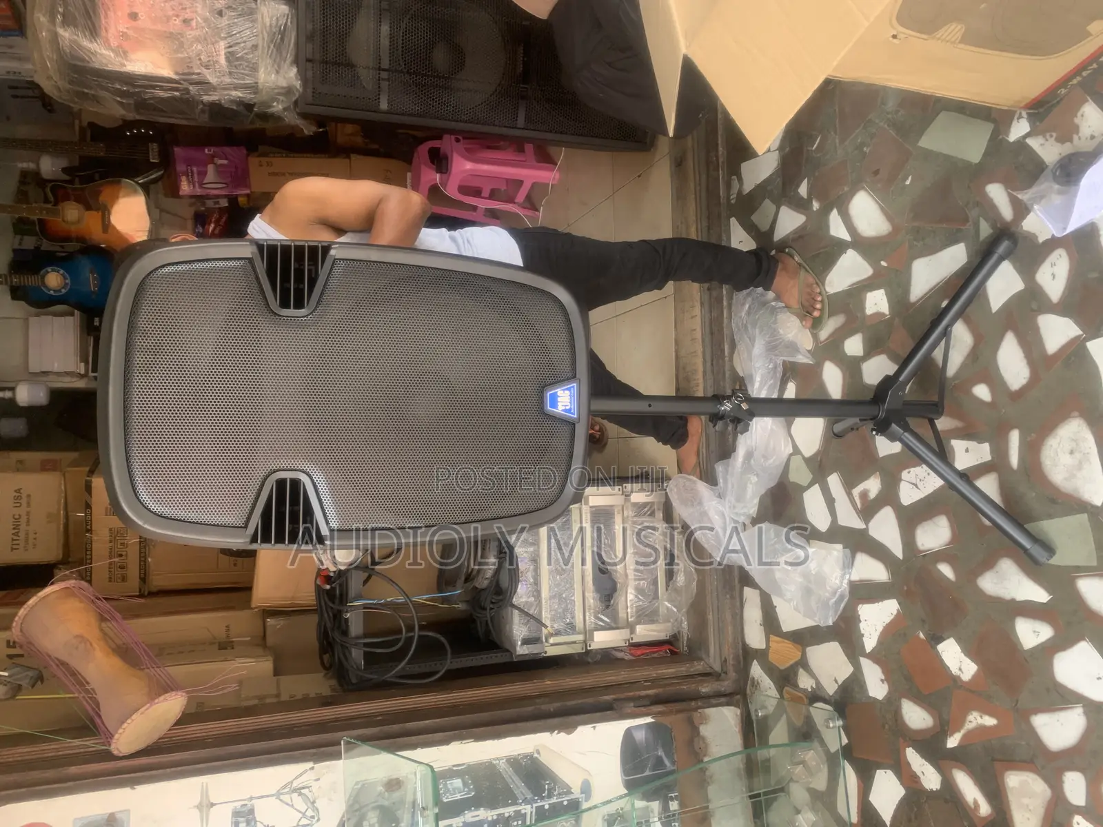 15- Inches Rechargeable With Two Mic and a Stand