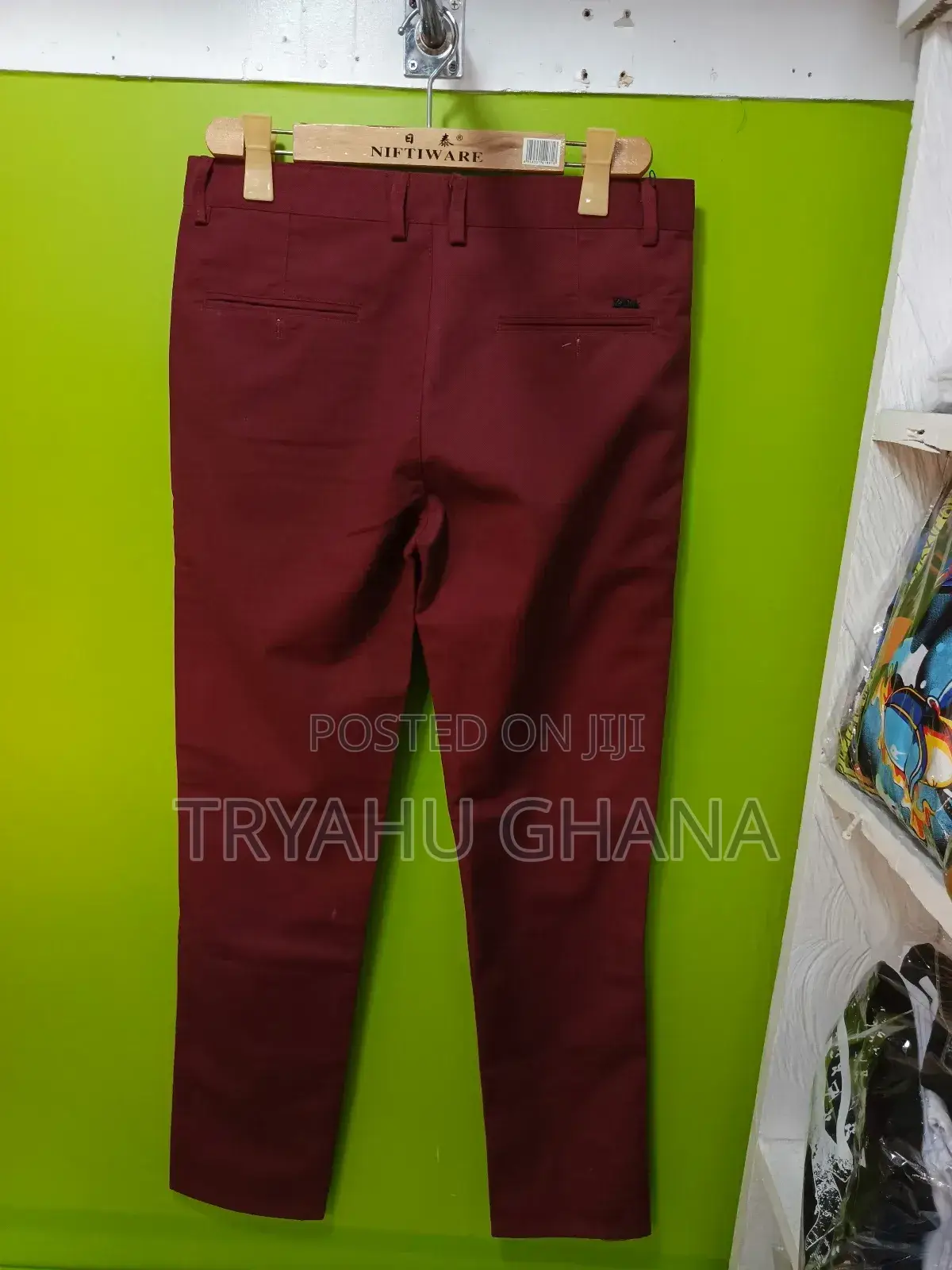 Wine Zara Khaki Trousers Made To Impress