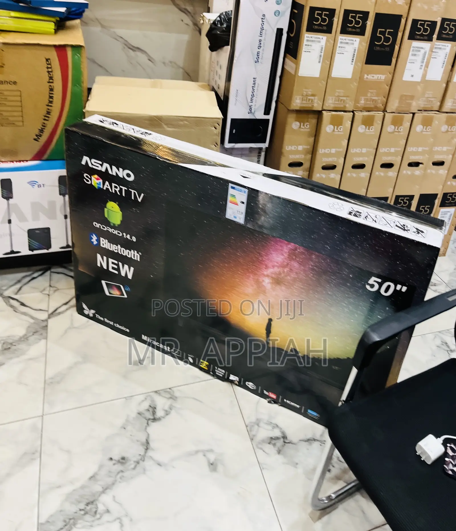 Newly Made Uhd Smart Asano 50 Inch Television(Black)
