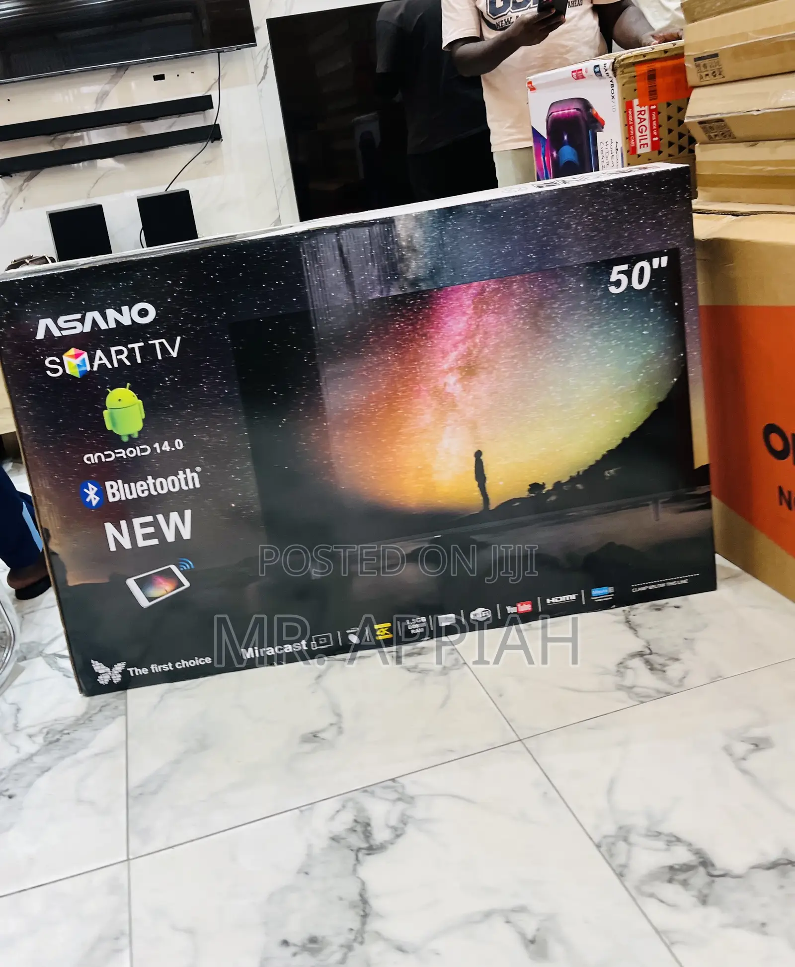 Asano Uhd Smart Screen 50 Inch Electric Tv(Black) 