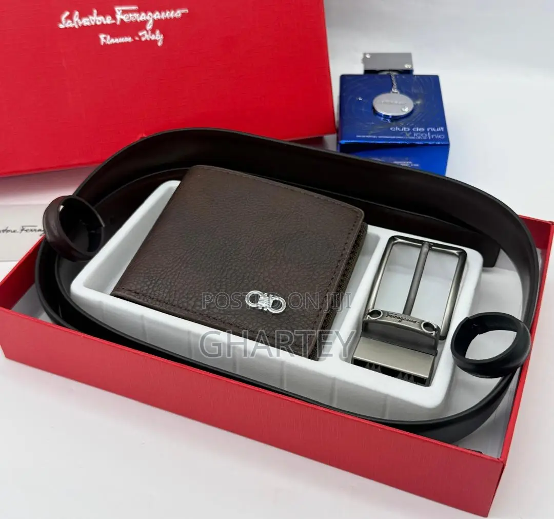 Ferragamo Wallet Reversible Belt in Black Brown