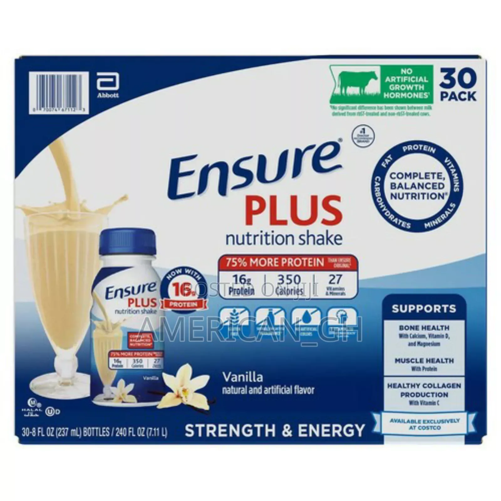 Ensure Plus Nutrition Shake, 30-Pack, Vanilla