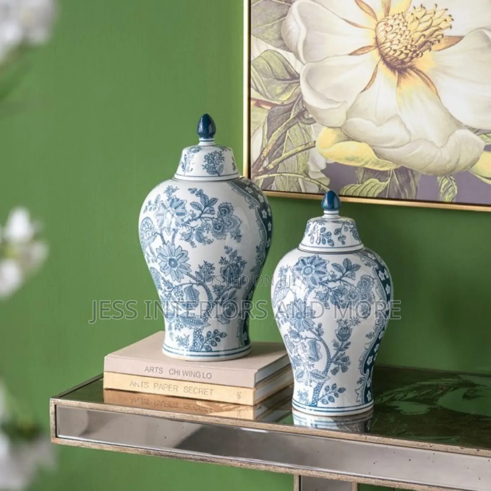 Vase With Lid Chinoiserie