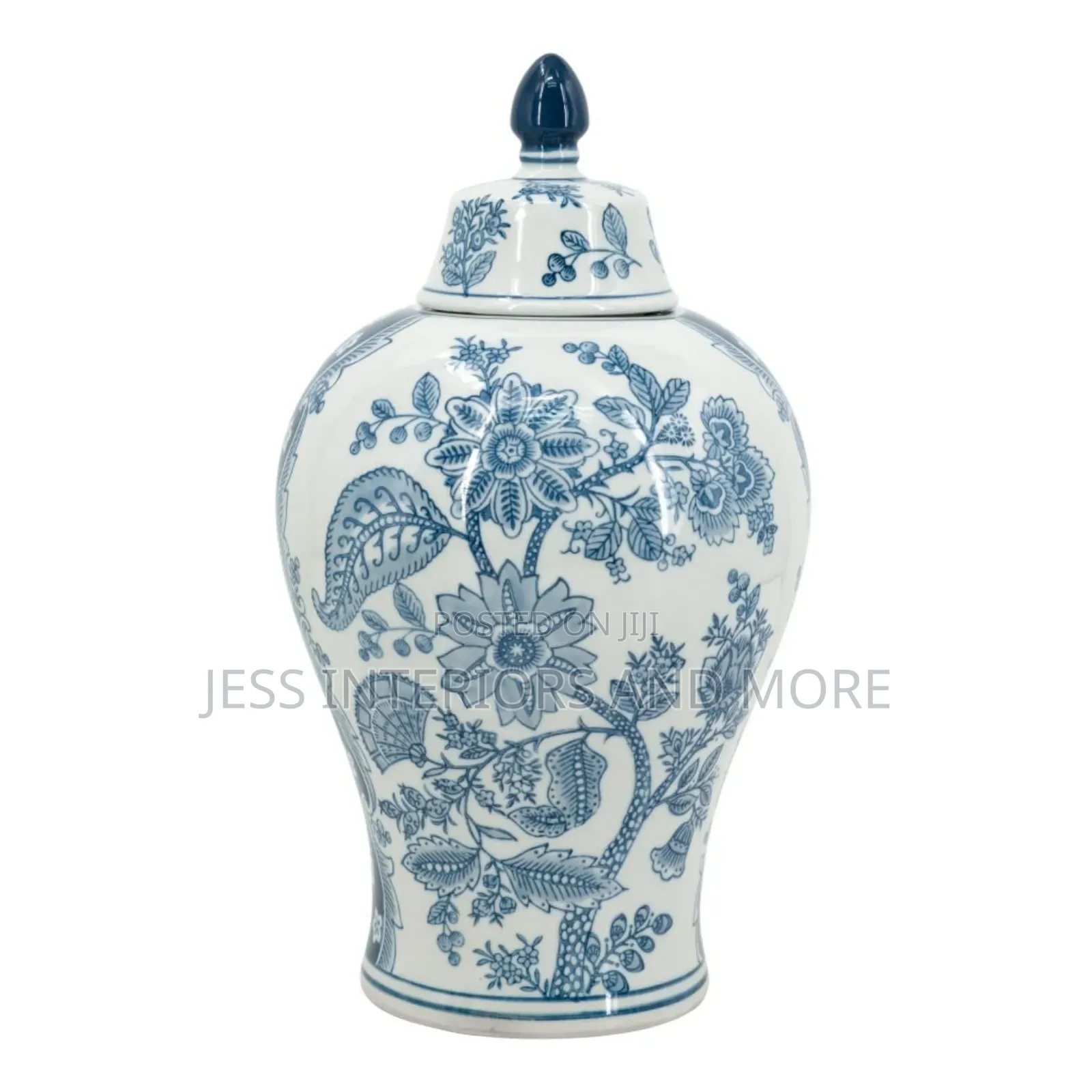 Vase With Lid Chinoiserie