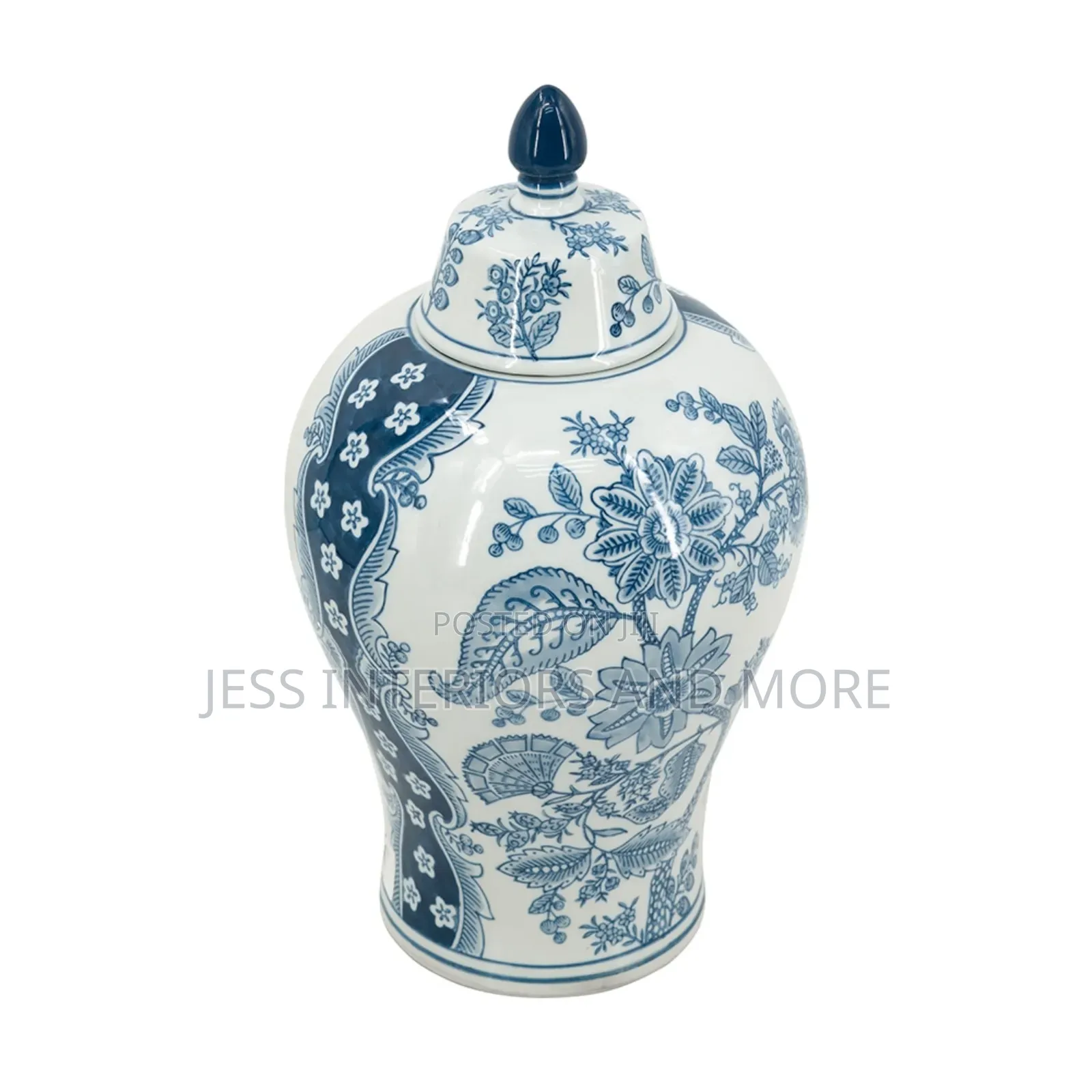 Vase With Lid Chinoiserie