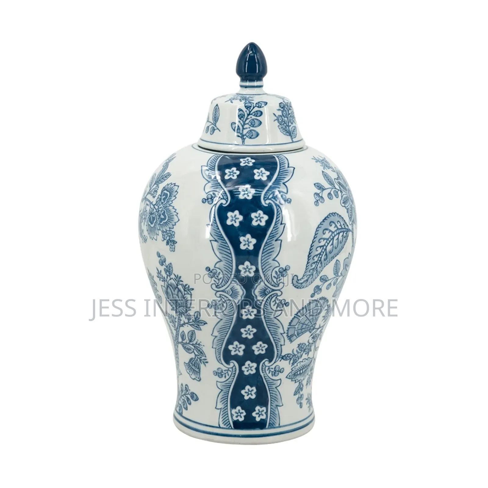 Vase With Lid Chinoiserie