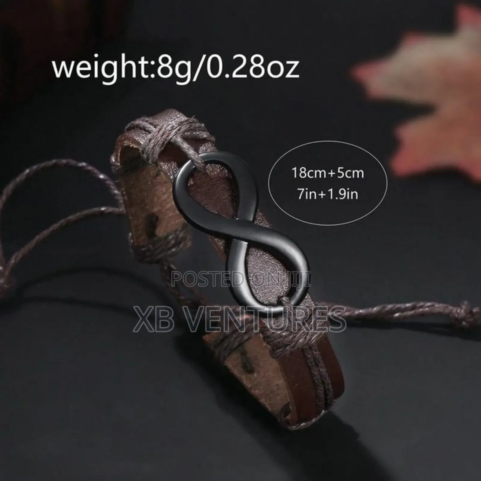 Men's Watch and Bracelet Set, Casual Brown Leather Strap
