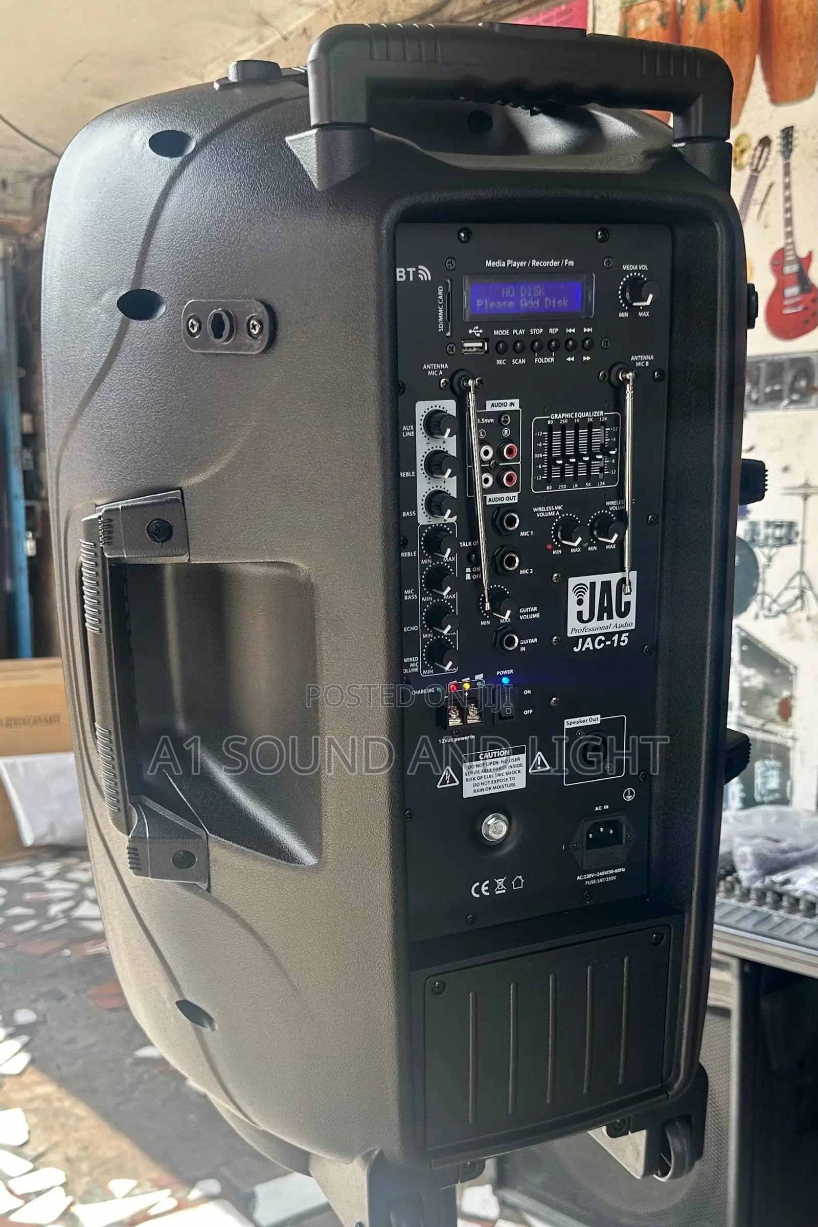 Jac 15 Inch Rechargeable Pa Speaker Set