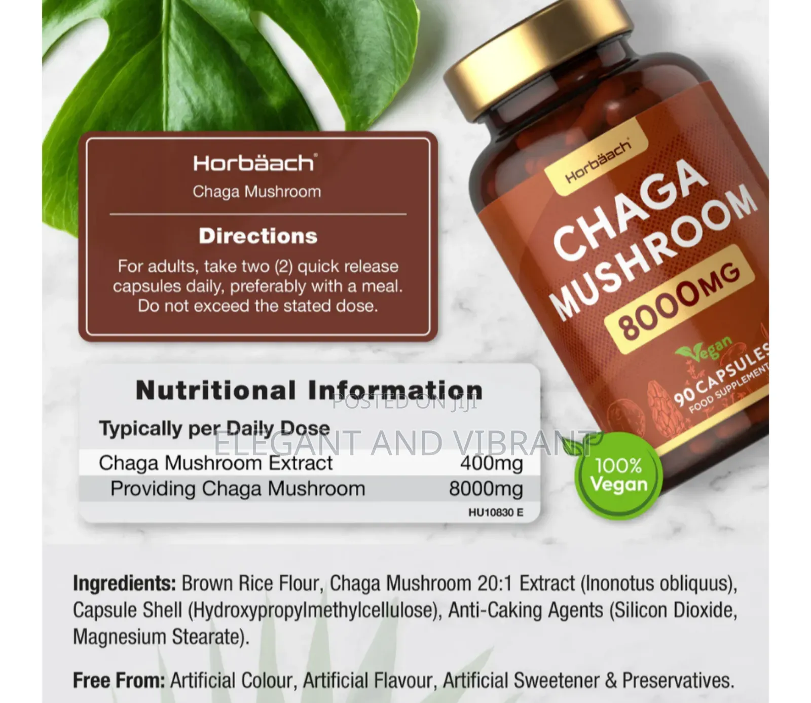 Chaga Mushroom 8000 Mg | 90 Capsules