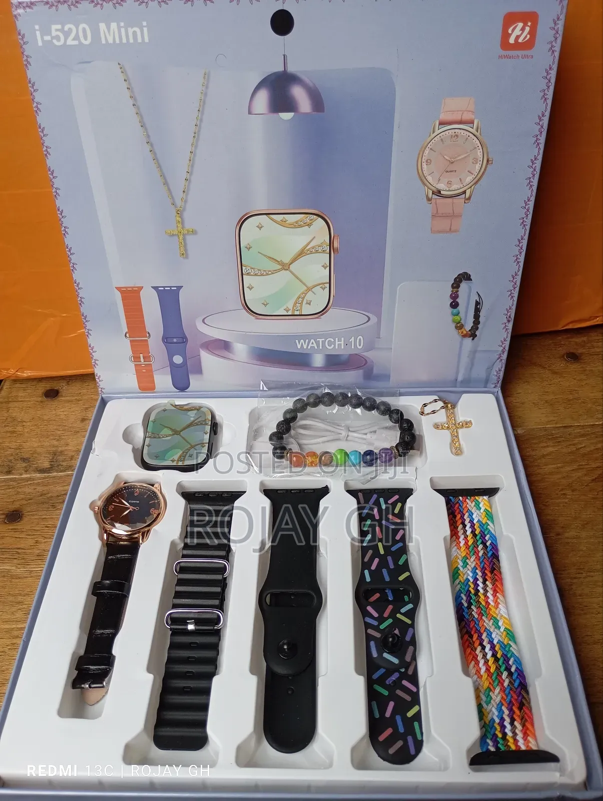 I-520 Mini Smart Watch, Quartz Watch, Bracelet, Chain- Black