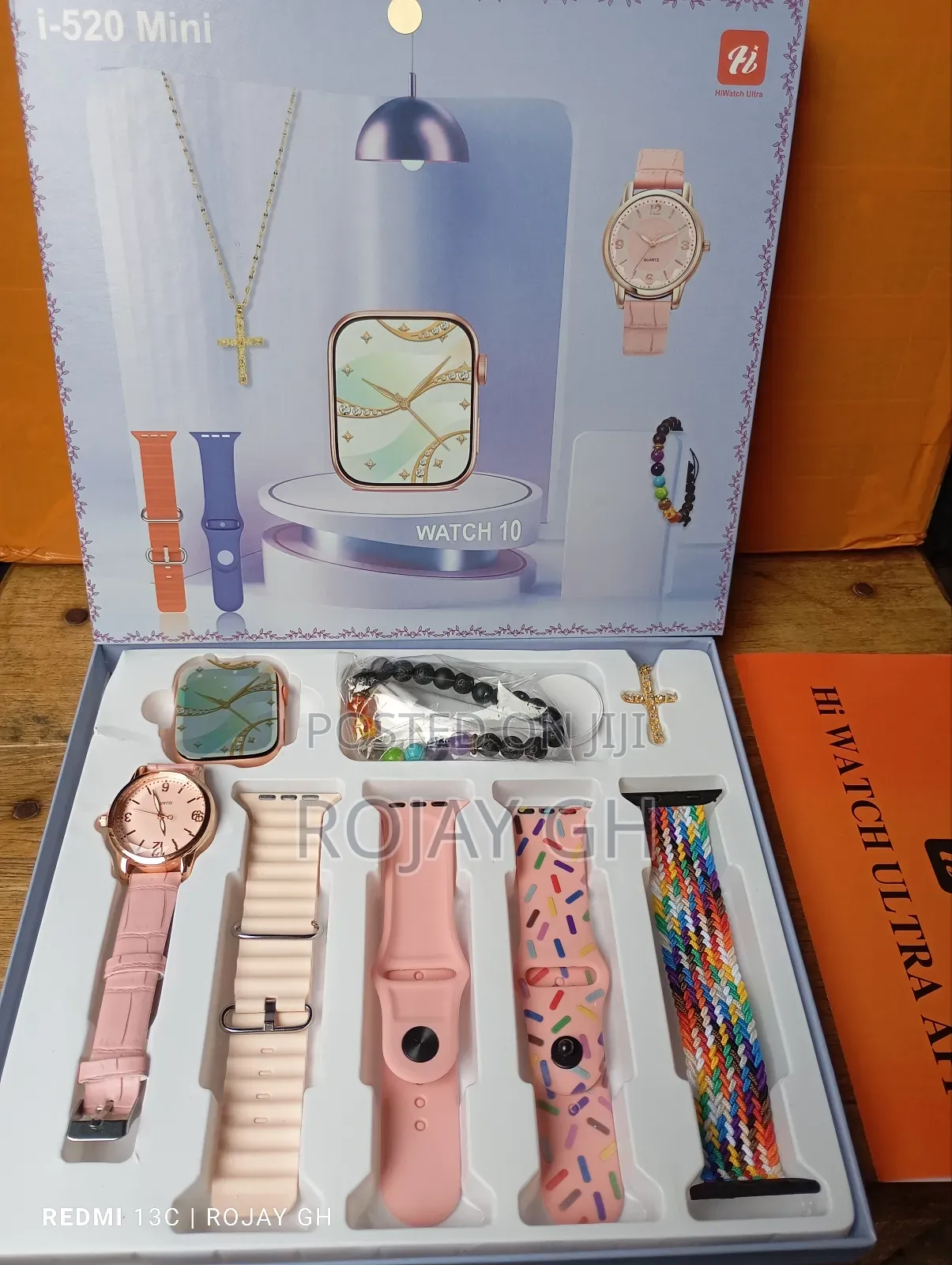 I-520 Mini Smartwatch, Quartz Watch, Bracelet, Chain- Pink