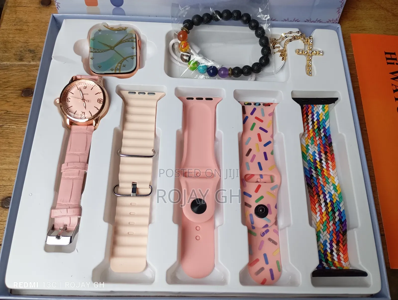 I-520 Mini Smartwatch, Quartz Watch, Bracelet, Chain- Pink