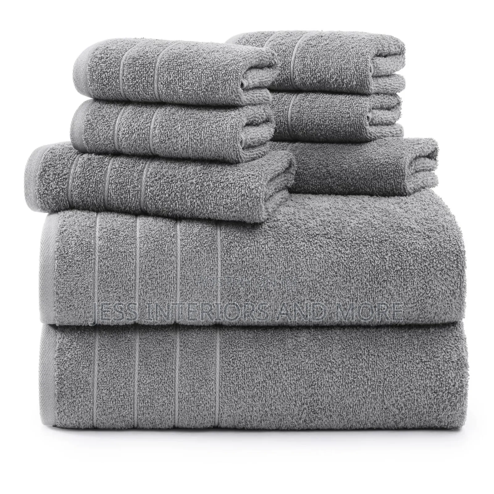 Towel Set Casa Platino 8-Piece( Grey)