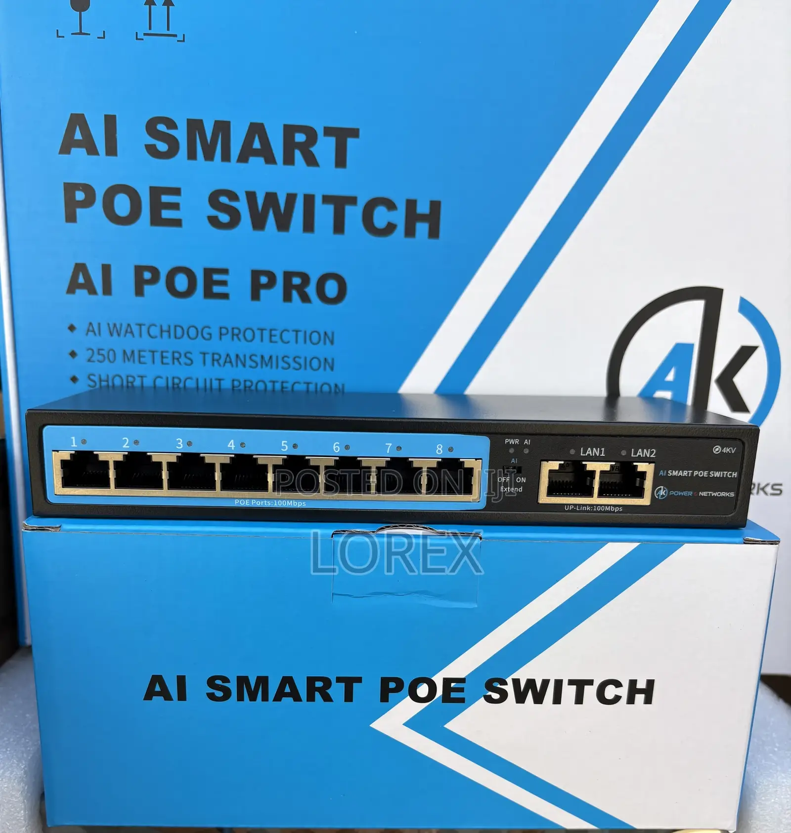 Ak 8ports Poe Switch With 2uplinks