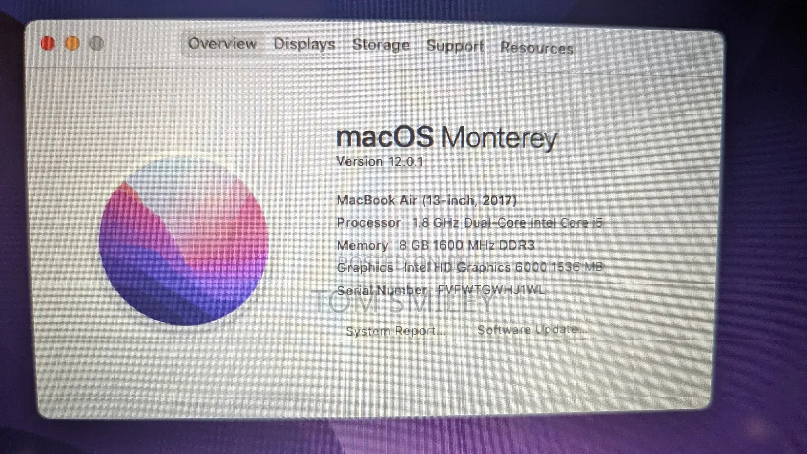 Laptop Apple MacBook Air 2017 8GB Intel Core I5 SSD 500GB