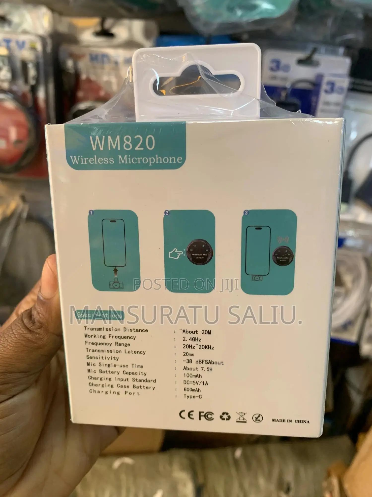 Wm820 Type C and iPhone Wireless Microphone