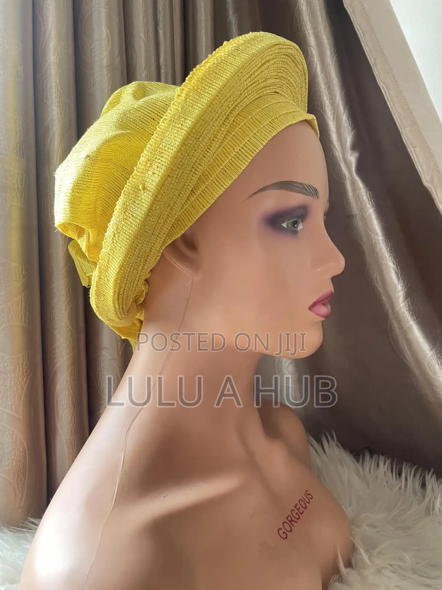 Yellow Autogele Head Wrap