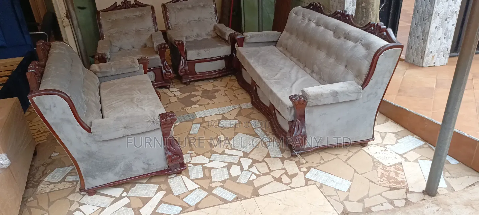 Quality Wood Local Sofa Set❤💯😘💕. Free Delivery