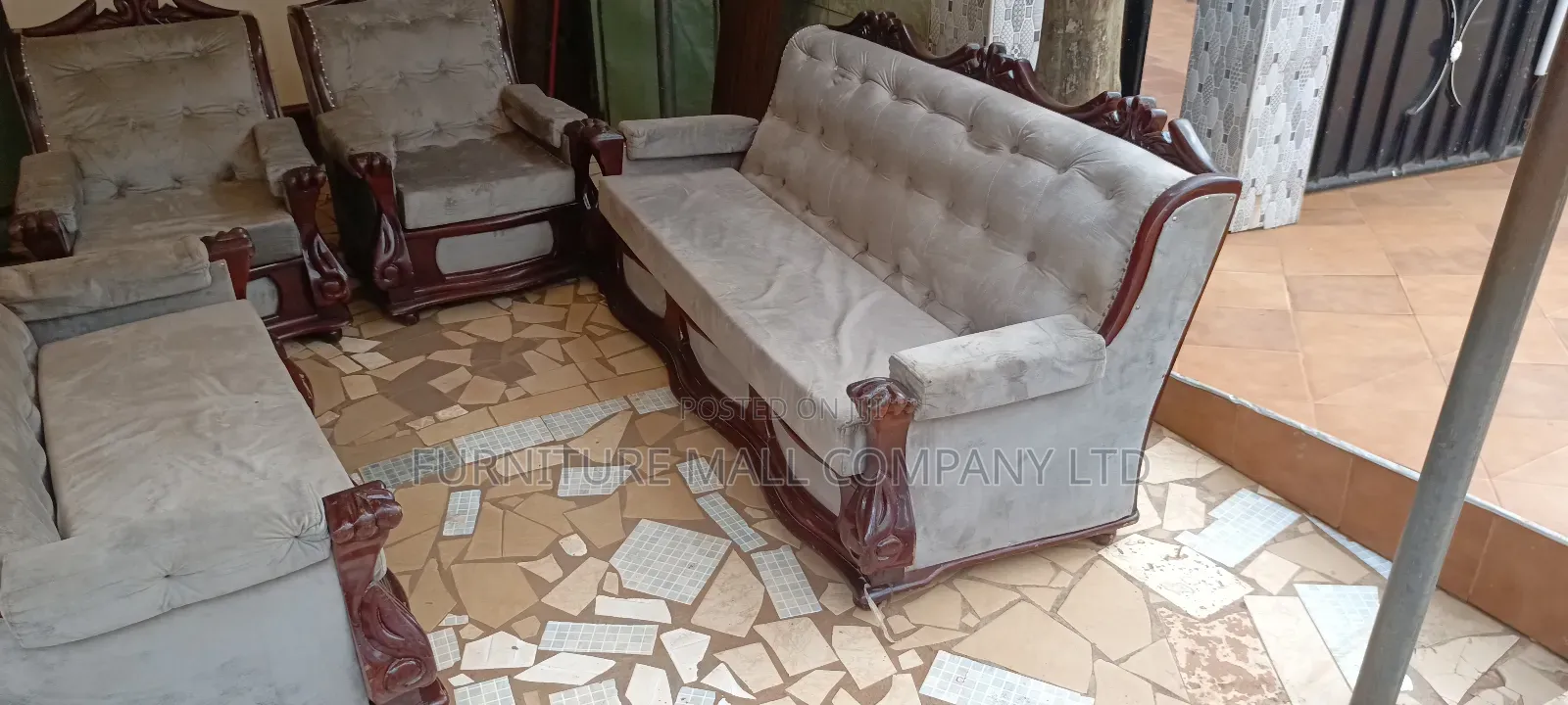 Quality Wood Local Sofa Set❤💯😘💕. Free Delivery