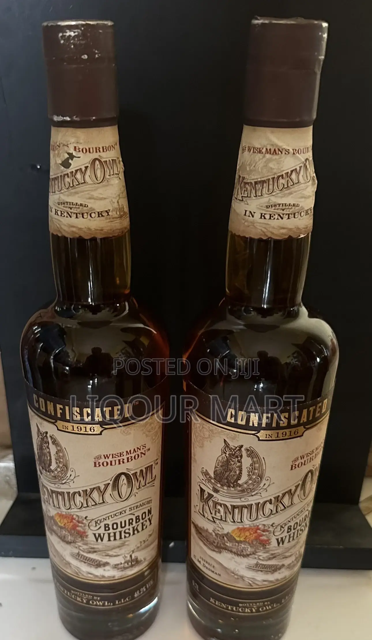 Kentucky Owl Bourbon Confiscated "Wiseman's Bourbon"