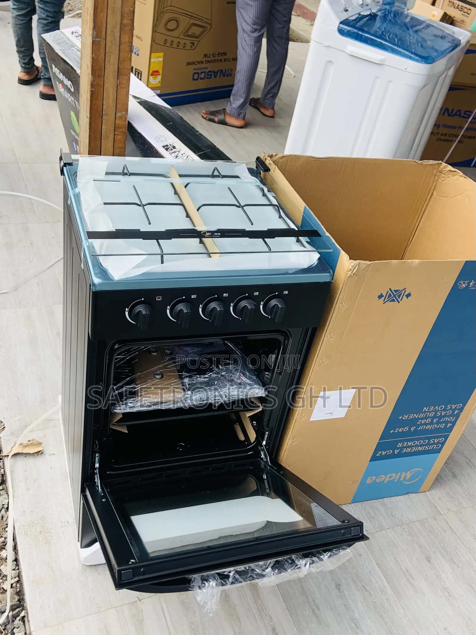 Secure 4 Gas Cooker Oven Midea 50x50 Glass Lid