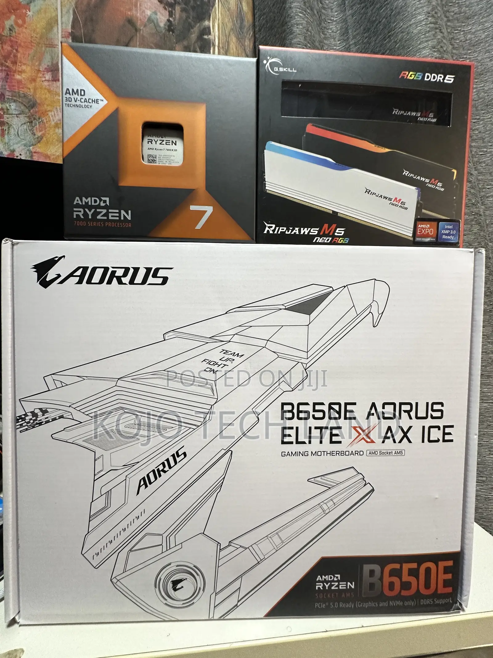 Amd Ryzen 7800x3d Cpu / B650 Aorus Elite Ice / Ddr5 Bundle