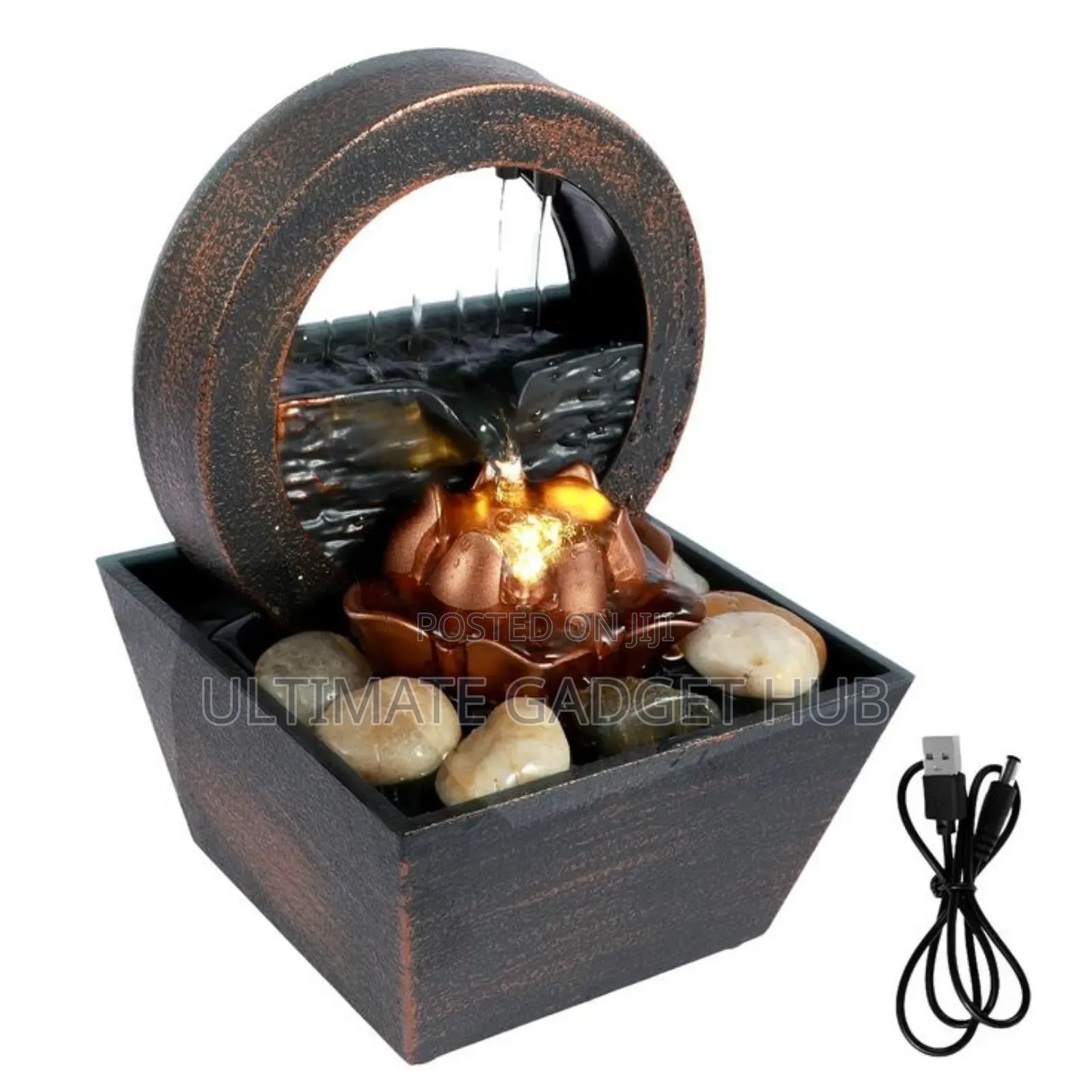 Led Fountain With Stones