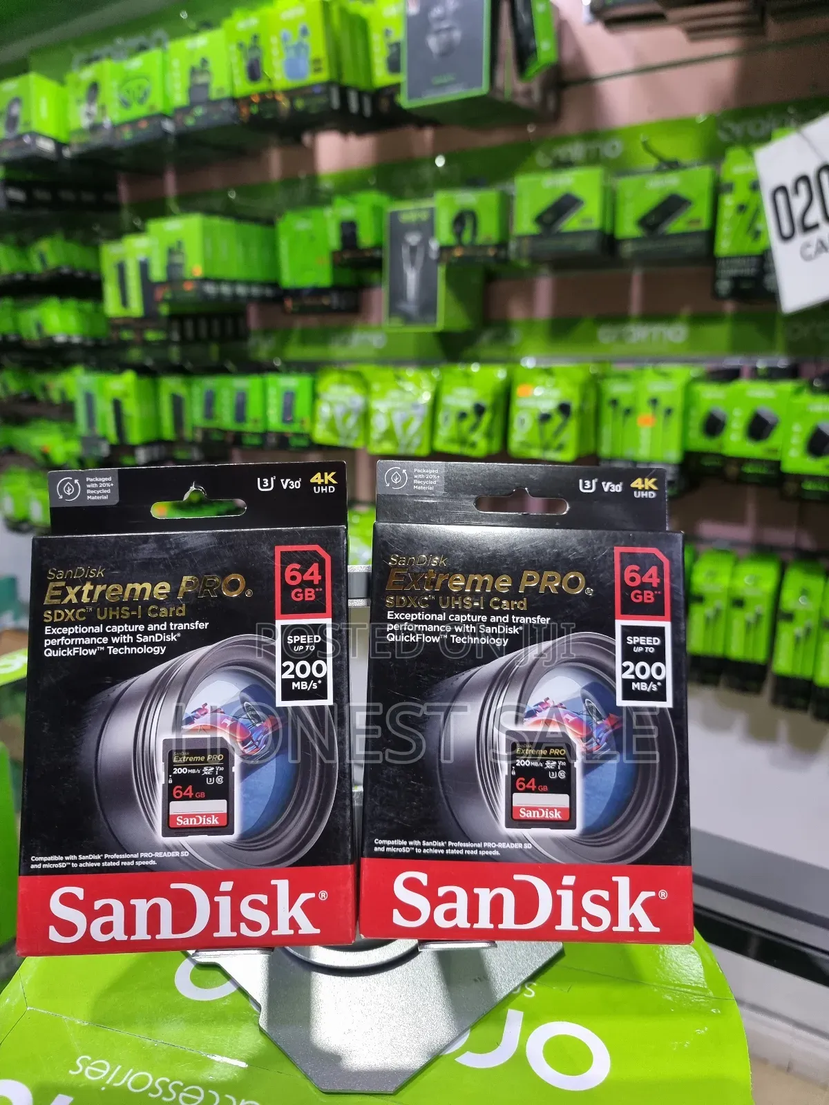 Sandisk 64gb 200mb/S Extreme Pro Uhs-I SDHC Memory Card