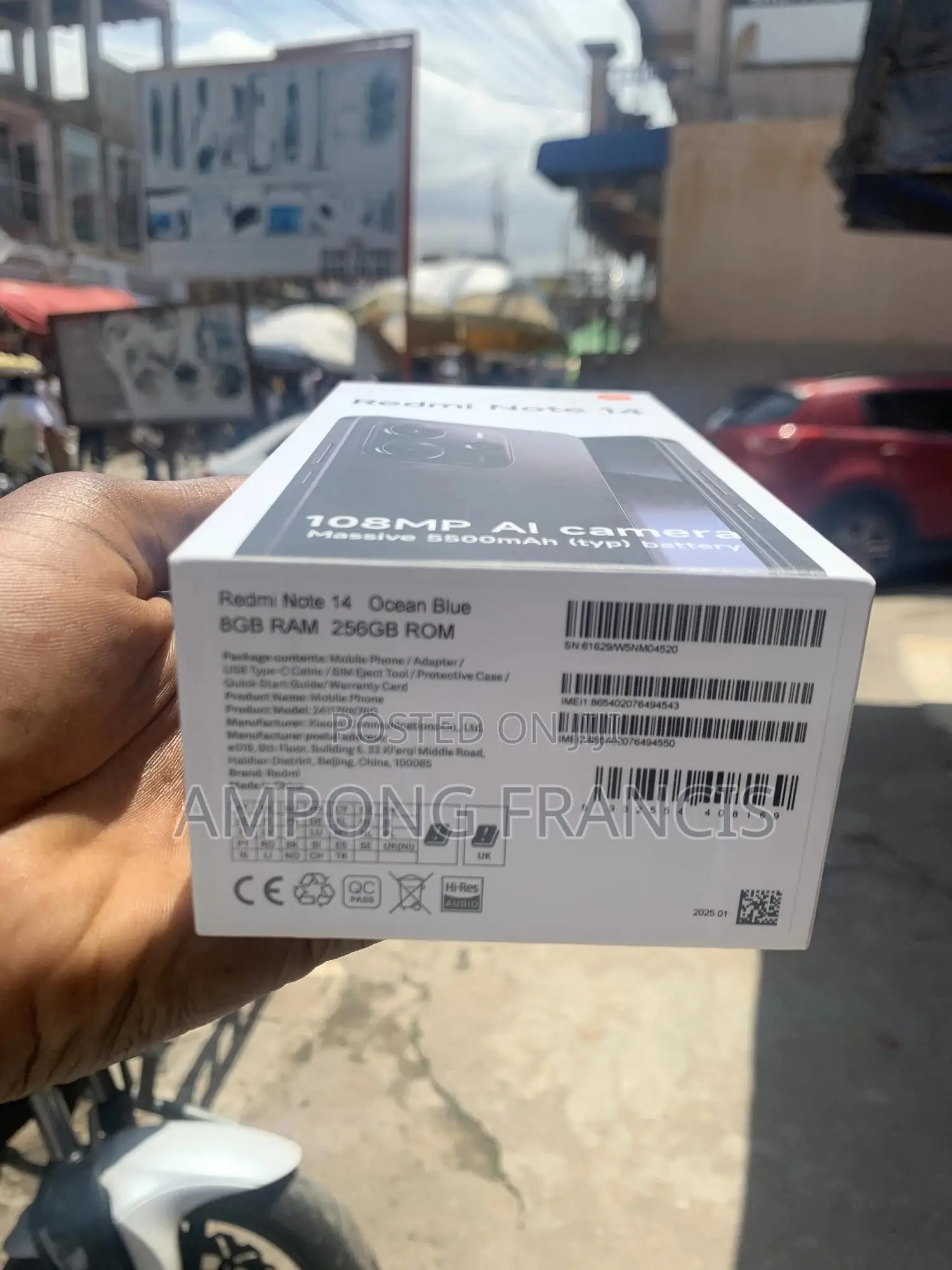 New Xiaomi Redmi Note 14 256 GB Black