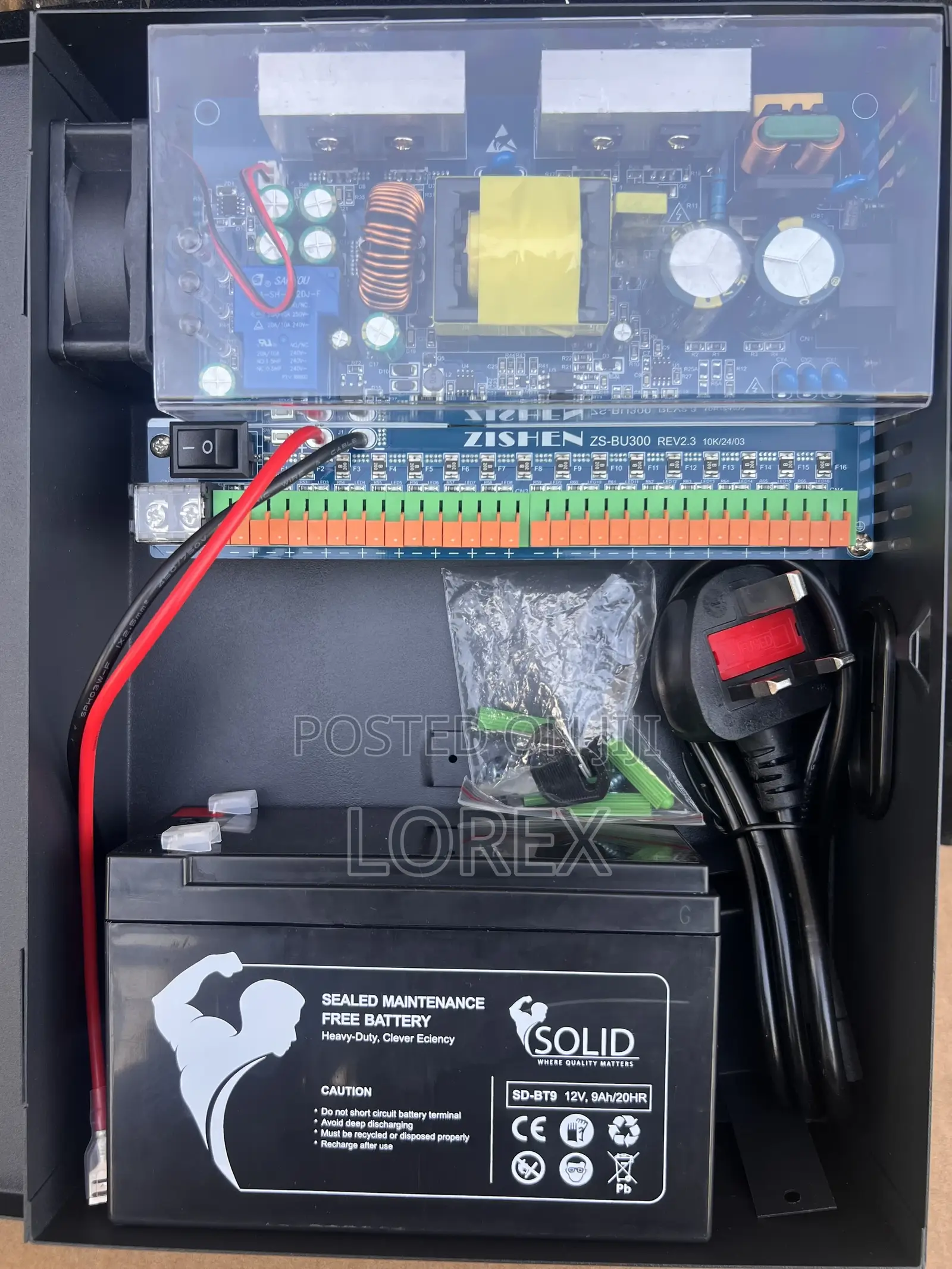 Power Supply CCTV With Battery 9ah 16ch/20a Power Backup