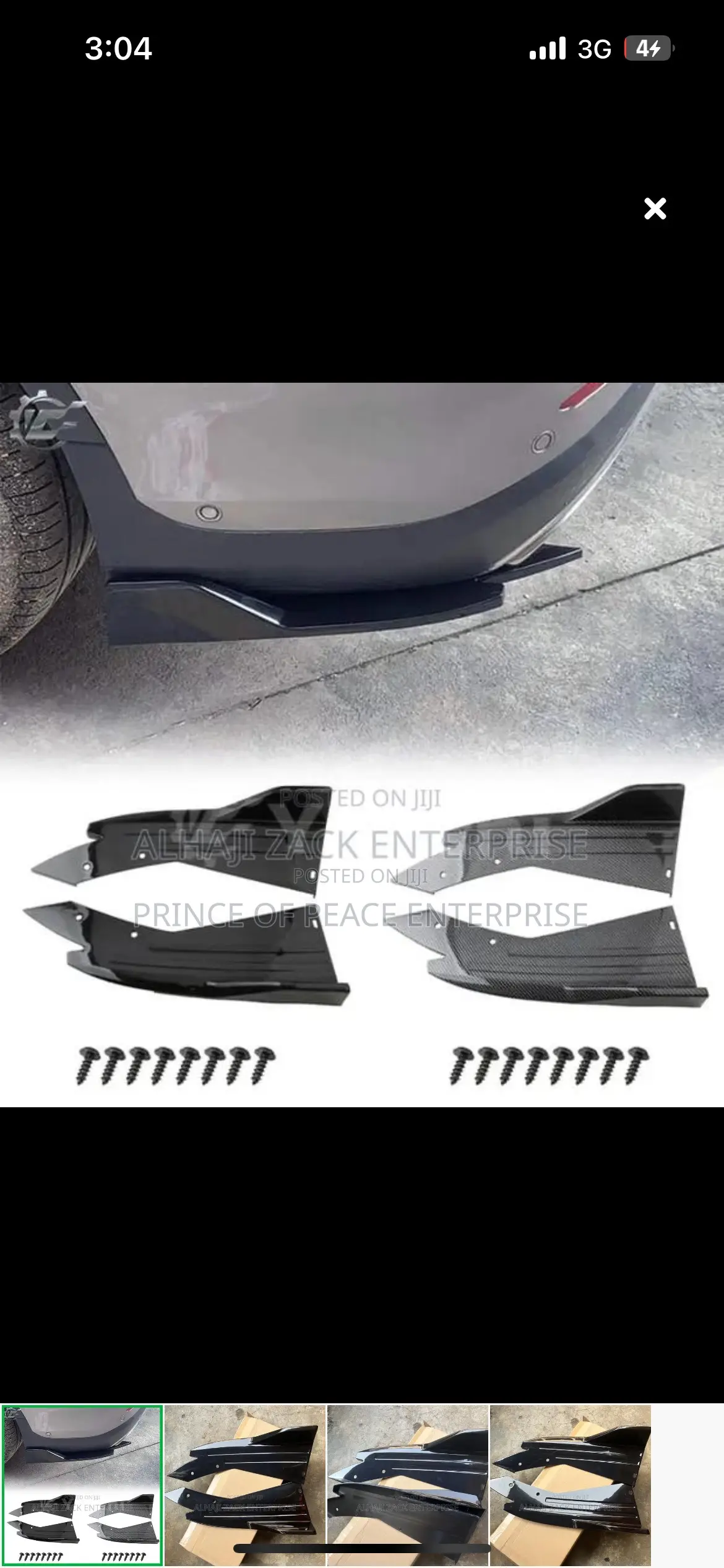 Back Bumper Lip Pair