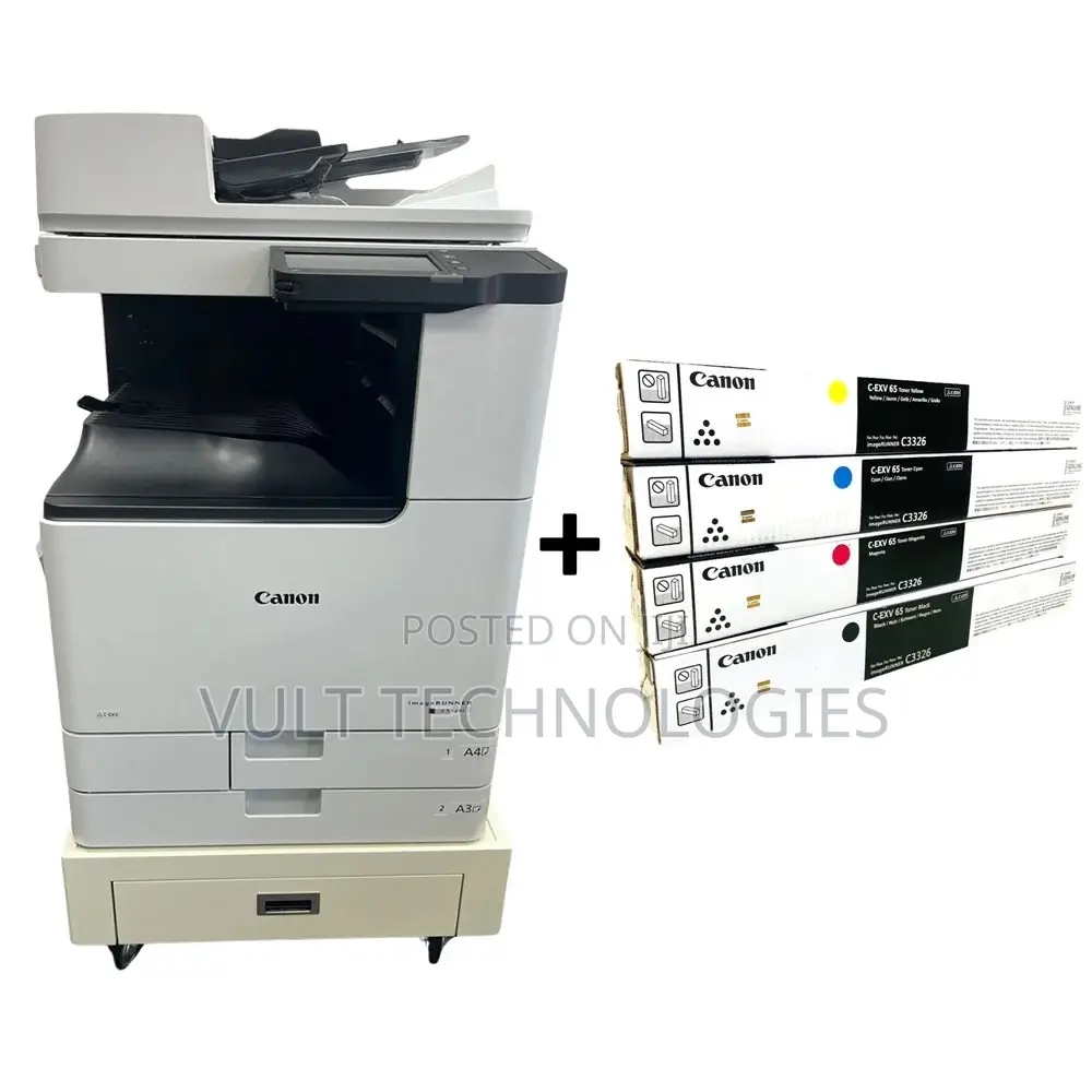 Canon Ir 3326i+ Adf, Exv-65 Toners and Pedestal