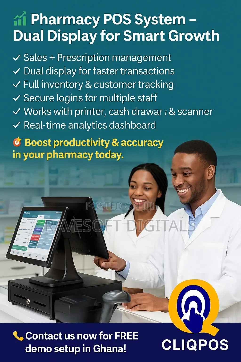 Pharmacy Pos System – Dual Display for Smart Growth
