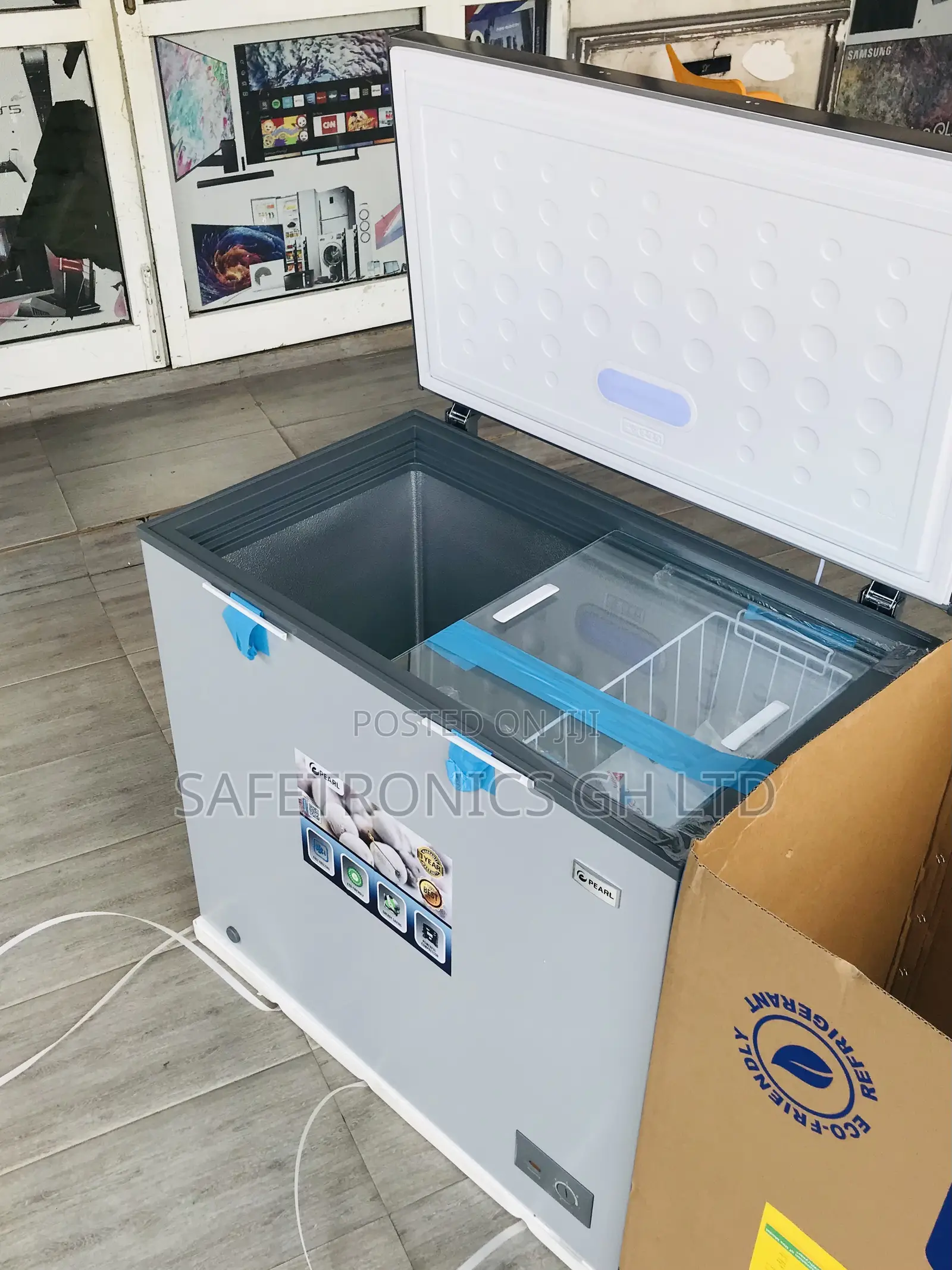 Pearl Eco Cooler Singledoor 200l Slide Glass Freezer