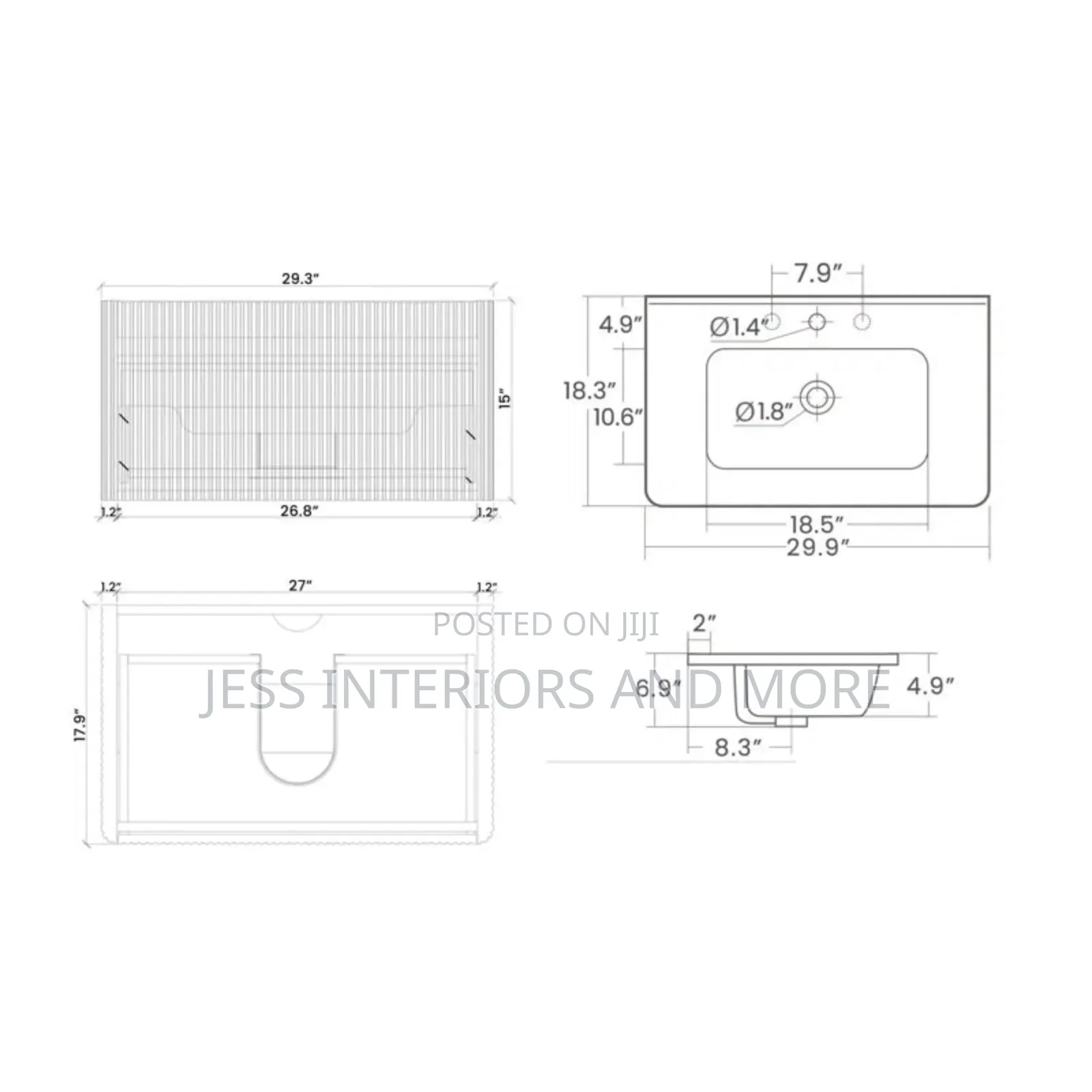 Wall Mounted Wash Hand Basin
