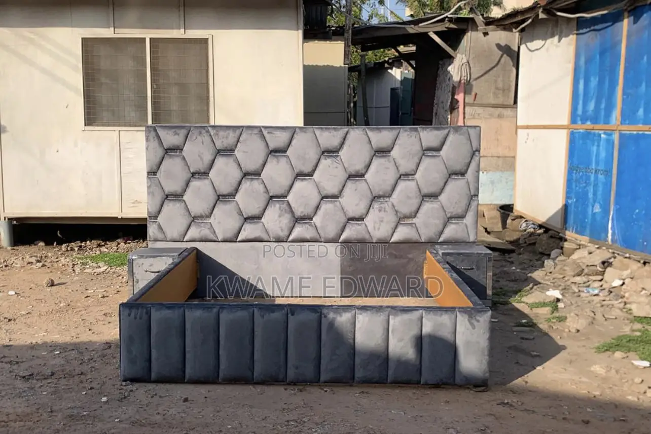 Queen Size Bed Frame With Two Sides Drawers