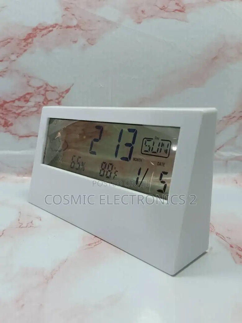 LCD Digital Alarm Clock With Transparent Display