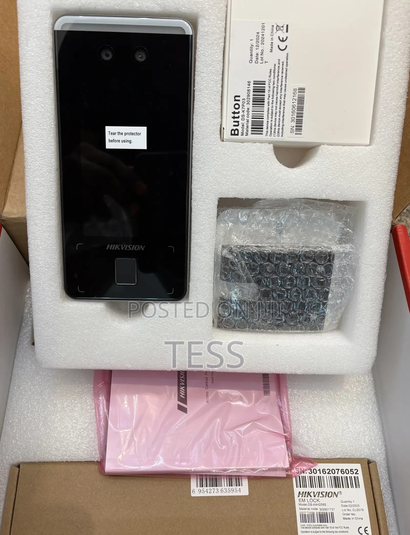 Hikvision Face Recognition Terminal Kit Ds-kas541